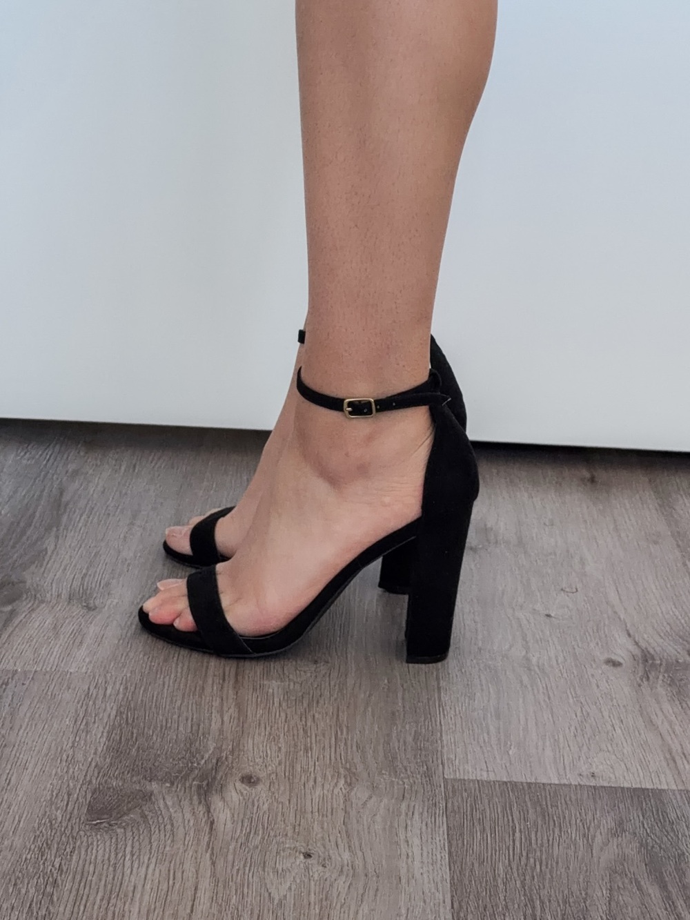 Black Ankle-Strap Block Heel Sandals - Lulus